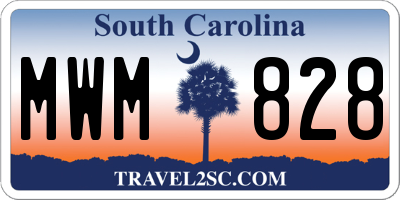 SC license plate MWM828