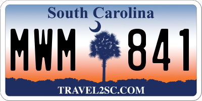 SC license plate MWM841