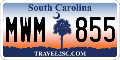 SC license plate MWM855
