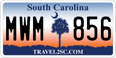 SC license plate MWM856