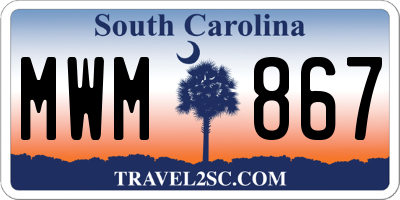 SC license plate MWM867