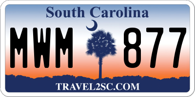SC license plate MWM877