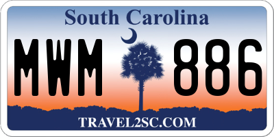 SC license plate MWM886