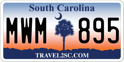 SC license plate MWM895