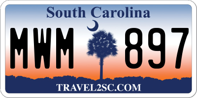 SC license plate MWM897