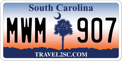 SC license plate MWM907