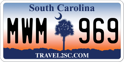 SC license plate MWM969