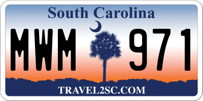 SC license plate MWM971
