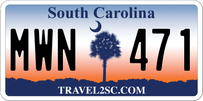 SC license plate MWN471