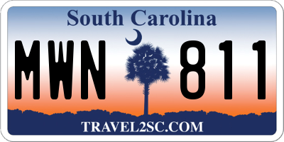 SC license plate MWN811