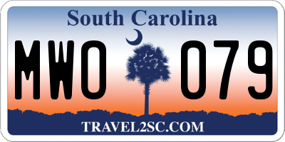 SC license plate MWO079