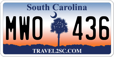 SC license plate MWO436