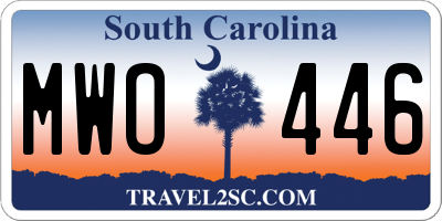 SC license plate MWO446