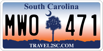 SC license plate MWO471