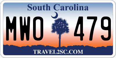 SC license plate MWO479