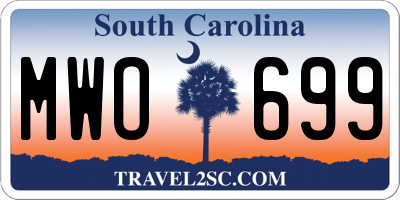 SC license plate MWO699