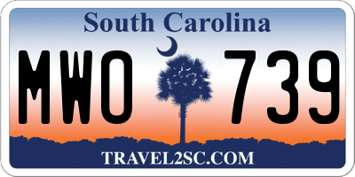 SC license plate MWO739