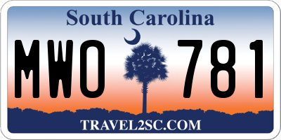 SC license plate MWO781