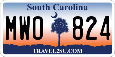 SC license plate MWO824