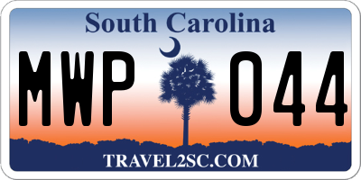 SC license plate MWP044