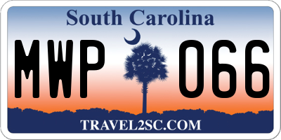 SC license plate MWP066