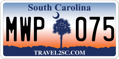SC license plate MWP075