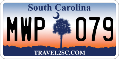 SC license plate MWP079