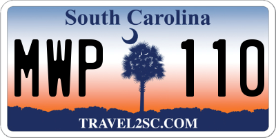 SC license plate MWP110