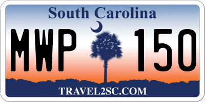 SC license plate MWP150