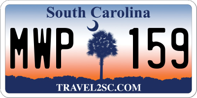 SC license plate MWP159