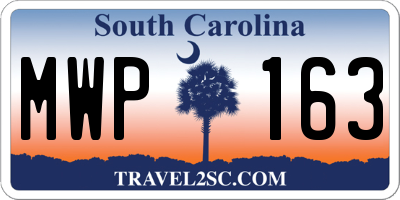 SC license plate MWP163