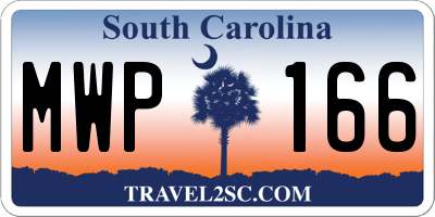 SC license plate MWP166