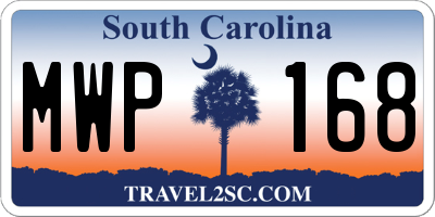 SC license plate MWP168