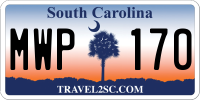 SC license plate MWP170