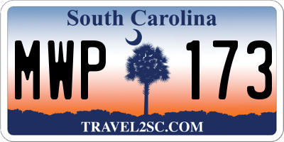 SC license plate MWP173