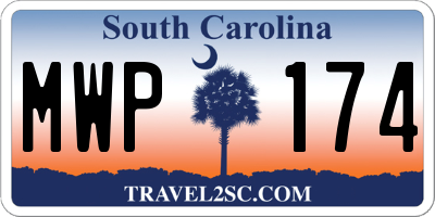 SC license plate MWP174