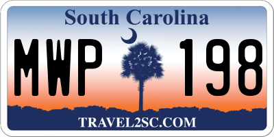 SC license plate MWP198