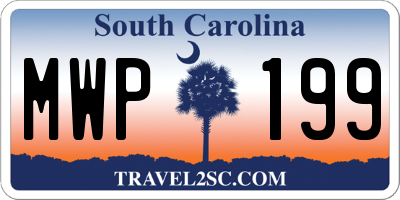 SC license plate MWP199