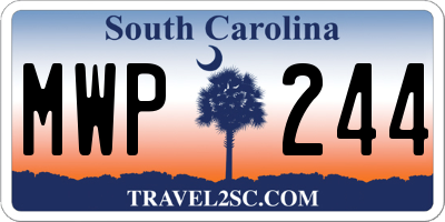 SC license plate MWP244