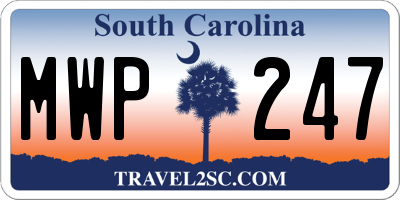 SC license plate MWP247