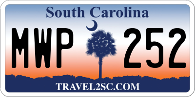 SC license plate MWP252