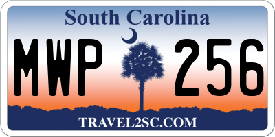 SC license plate MWP256