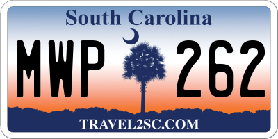 SC license plate MWP262