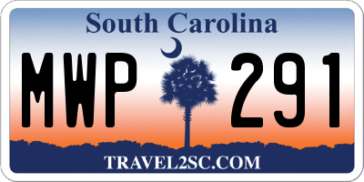 SC license plate MWP291