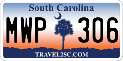 SC license plate MWP306
