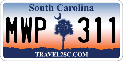 SC license plate MWP311