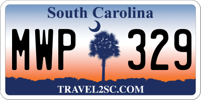 SC license plate MWP329