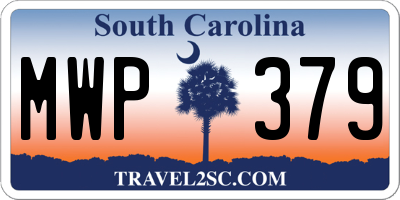 SC license plate MWP379