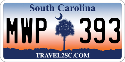 SC license plate MWP393
