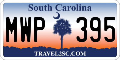 SC license plate MWP395
